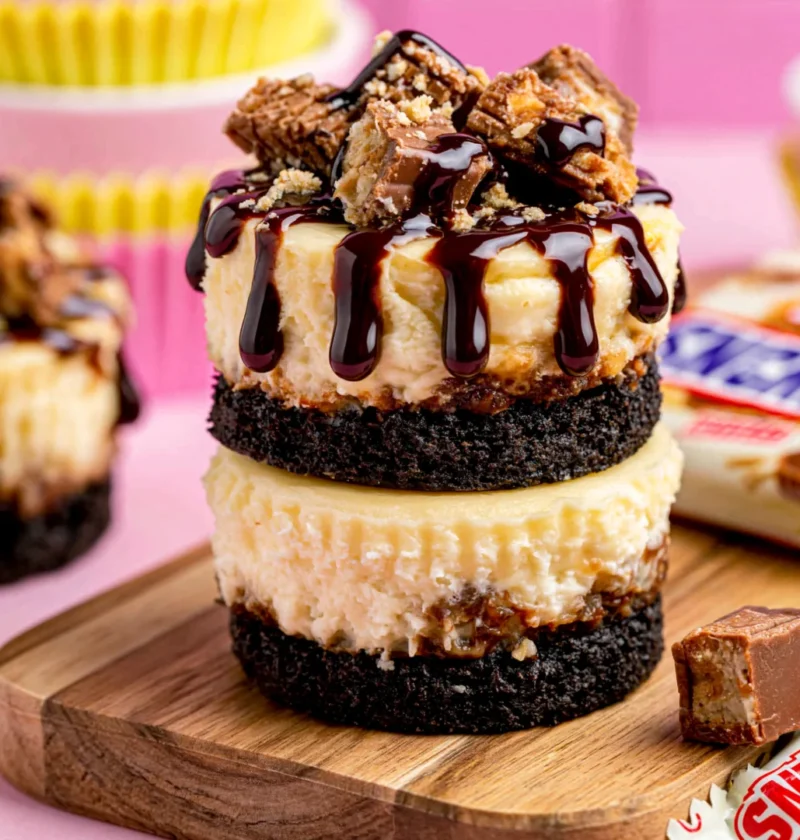 Snickers Mini Cheesecakes