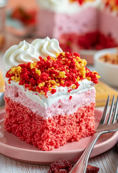 Strawberry Crunch Cake