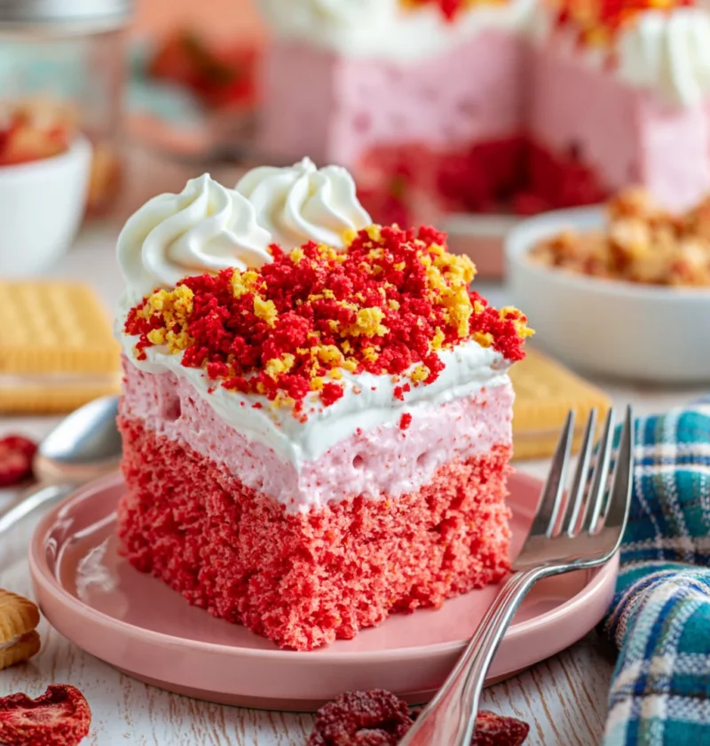 Strawberry Crunch Cake