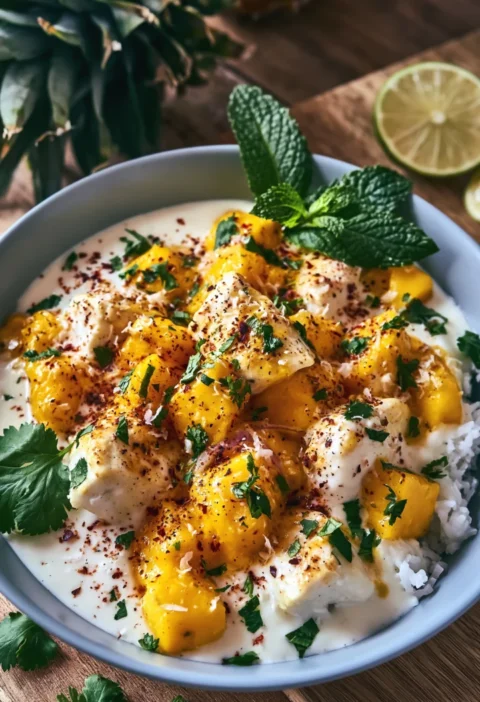Tropical Mango Coconut Chicken Delight