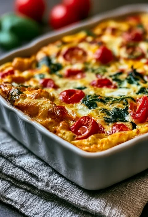 Baking Cottage Cheese Egg Bake