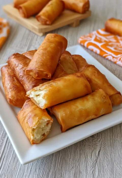 Banana and Cream Cheese Spring Rolls