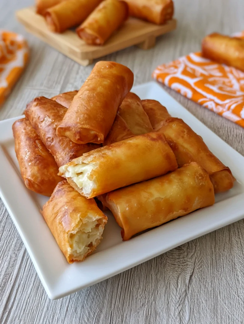 Banana and Cream Cheese Spring Rolls