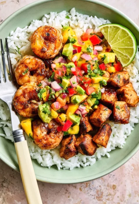 Cilantro Lime Marinated Chicken & Shrimp
