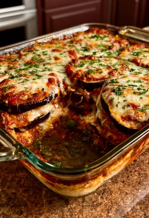 Crispy Mozzarella Eggplant Parmesan