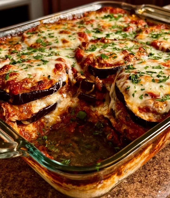 Crispy Mozzarella Eggplant Parmesan