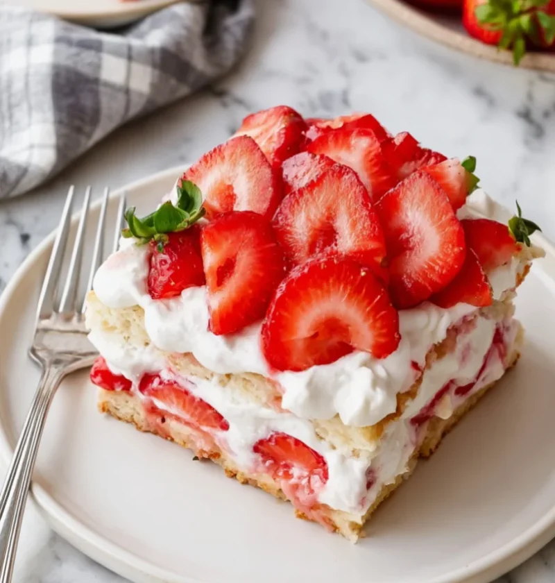 Delicious Strawberry Shortcake Bars
