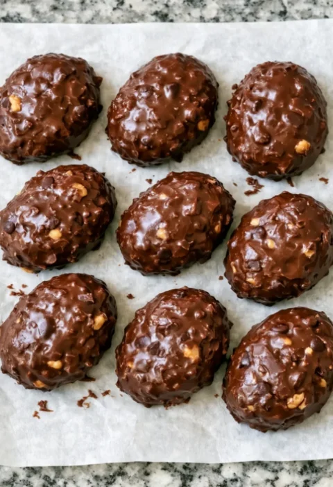 no-bake chocolate walnut clusters