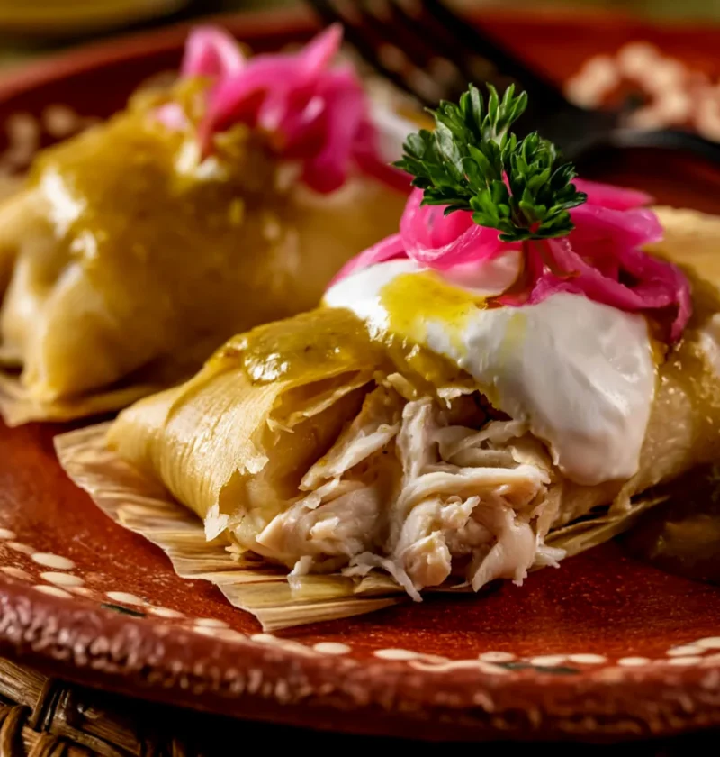 Green Chili Chicken Tamales