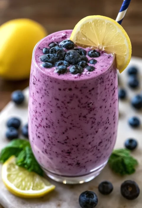 anti-inflammatory lemon blueberry smoothie