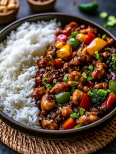 Savory Ground Kung Pao Chicken in Just One Pan!