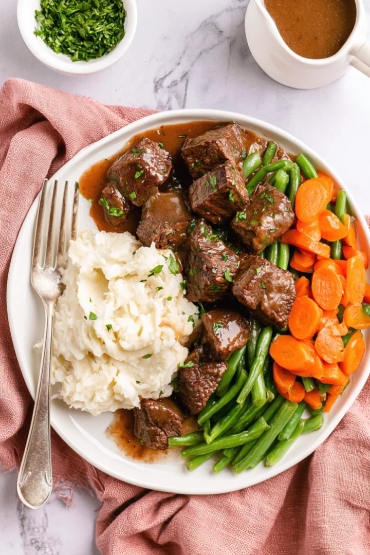 Slow Cooker Beef Tips with Homemade Gravy