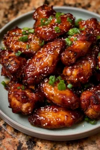 Sticky Honey Garlic Chicken Wings