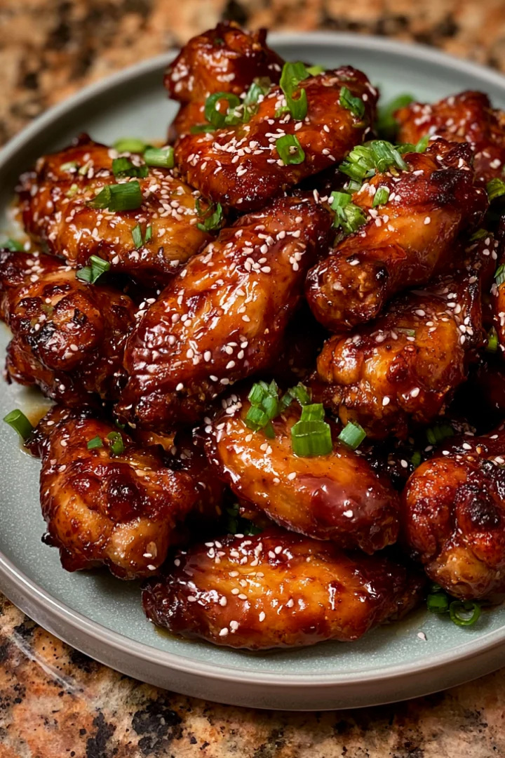 Sticky Honey Garlic Chicken Wings