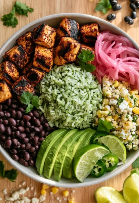 Street Corn Chicken Rice Bowls