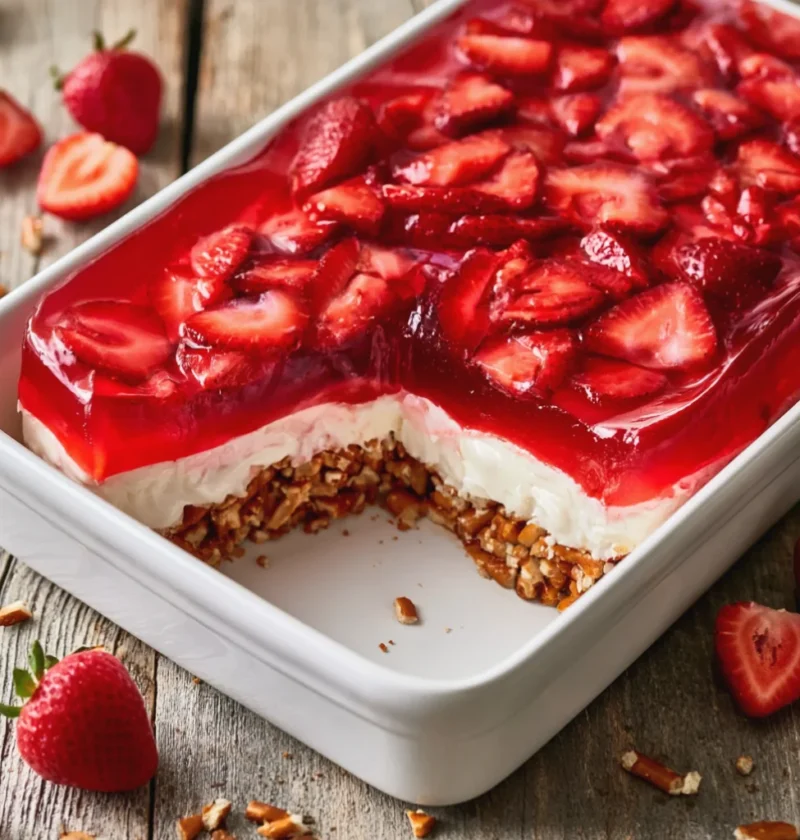 The Best Strawberry Pretzel Salad Recipe