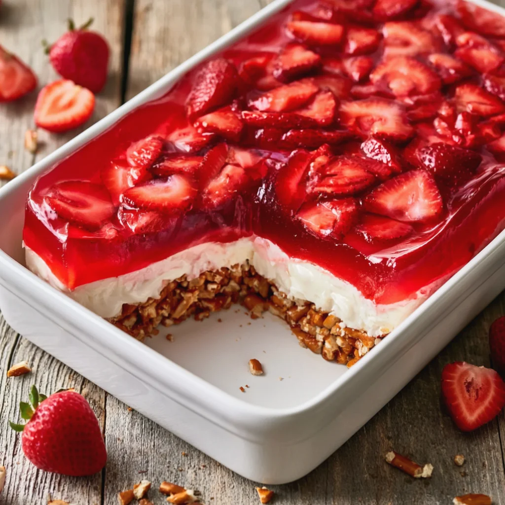 The Best Strawberry Pretzel Salad Recipe
