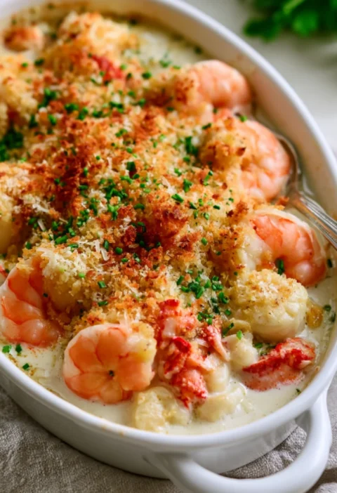 Ultimate New England seafood casserole