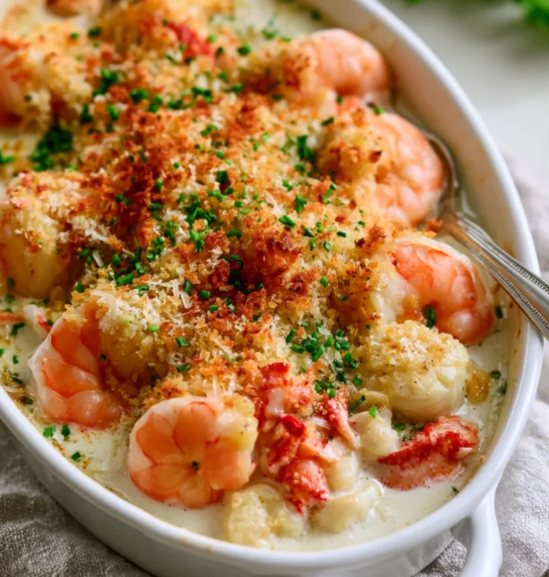 Ultimate New England seafood casserole