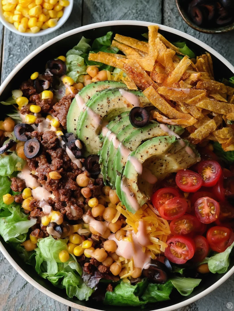 Ultimate Taco Salad with Ranch Salsa Dressing